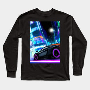 Sports car in Big City Long Sleeve T-Shirt